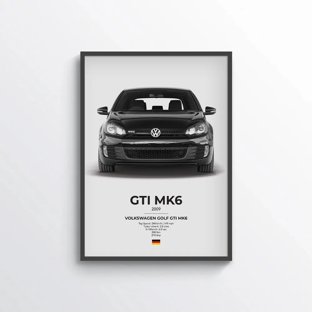 VW Golf GTI Mk6 Poster
