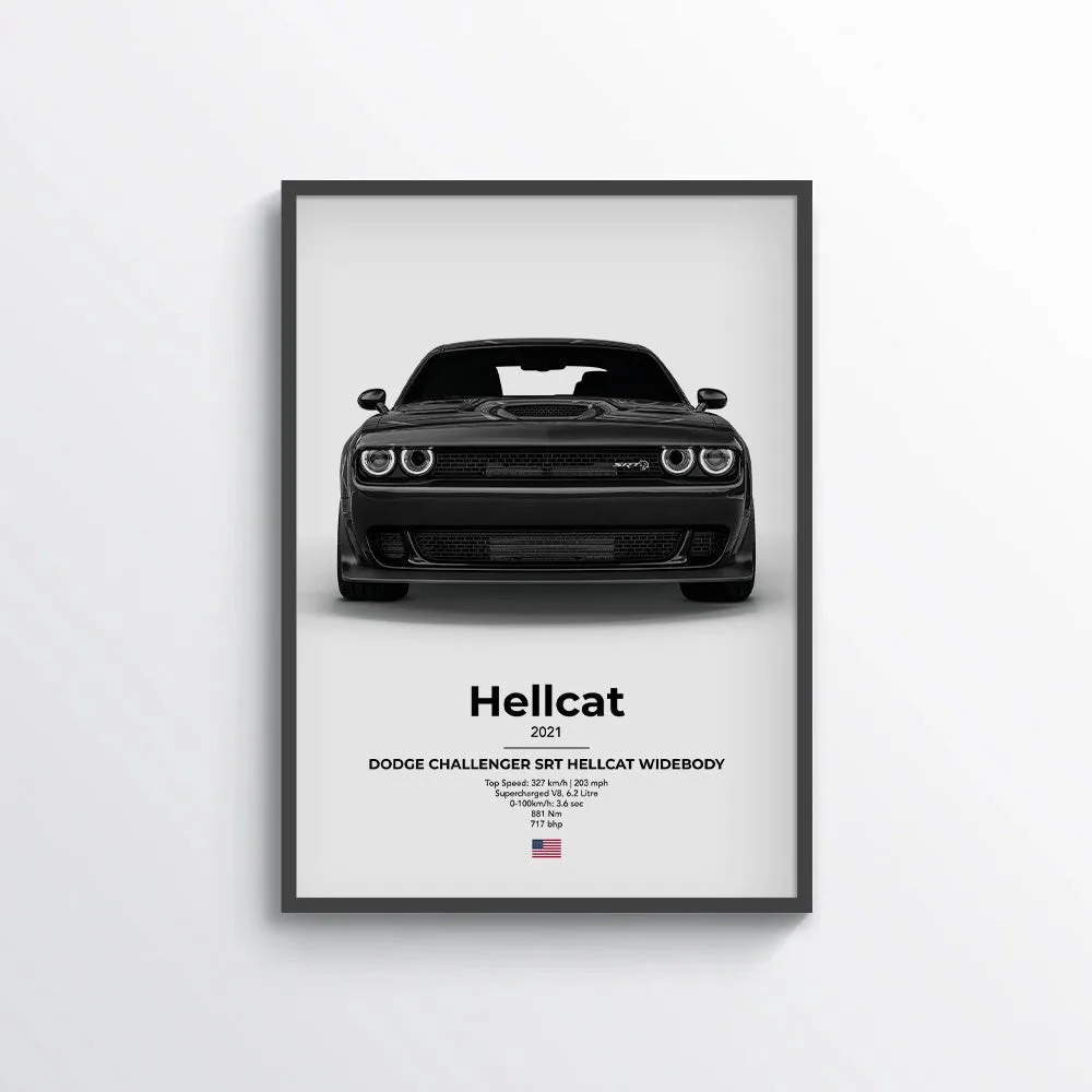 Dodge Challenger SRT Hellcat Widebody Poster