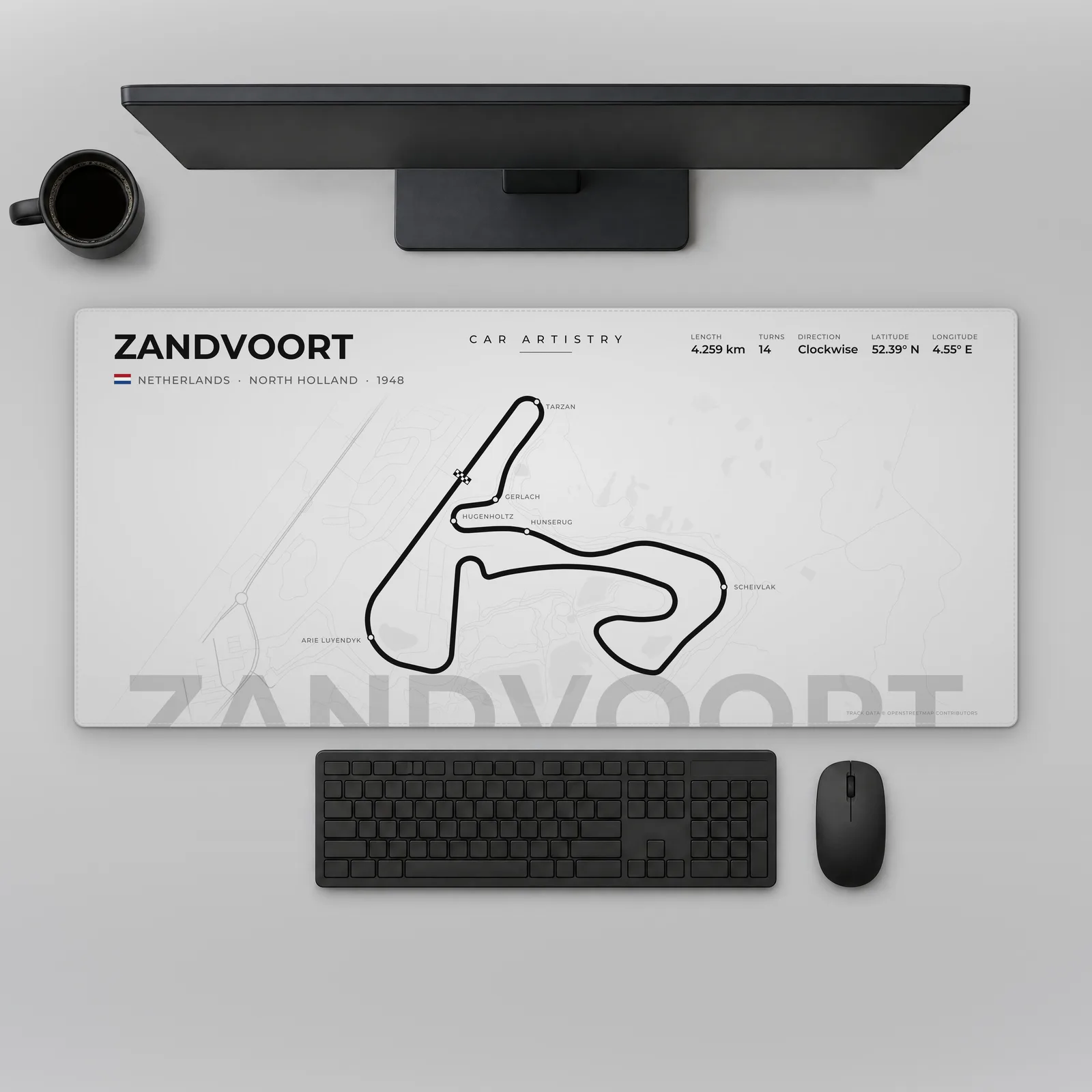 Zandvoort Racetrack – Profile Series Mauspad