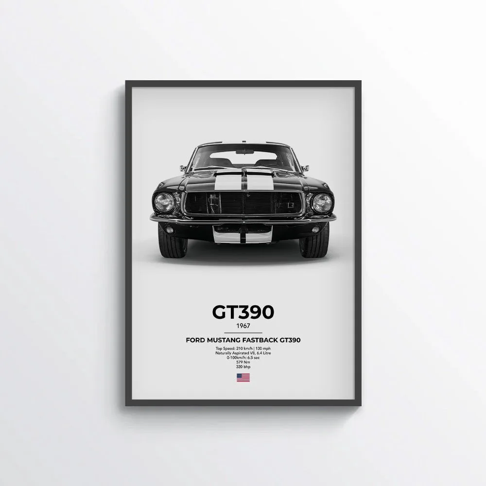 Ford Mustang Fastback GT390 Poster