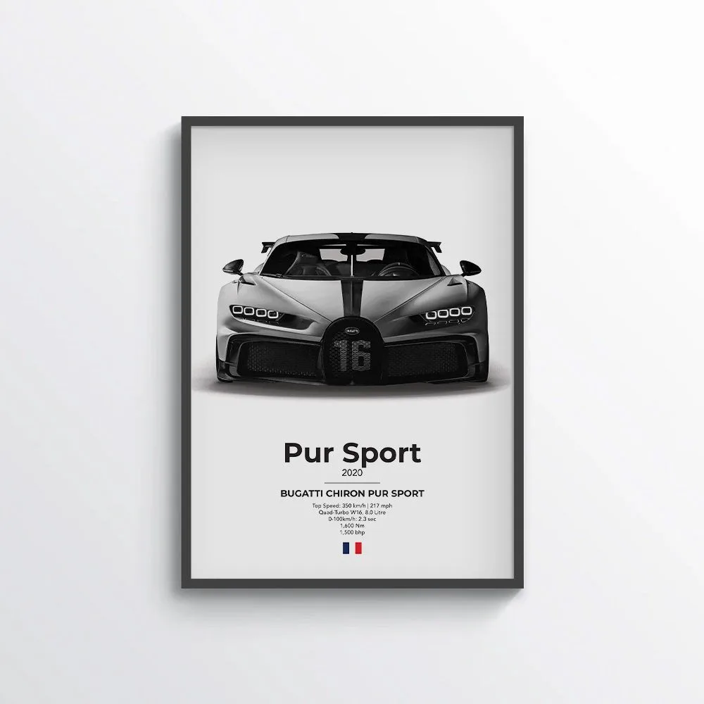 Bugatti Chiron Pur Sport Poster