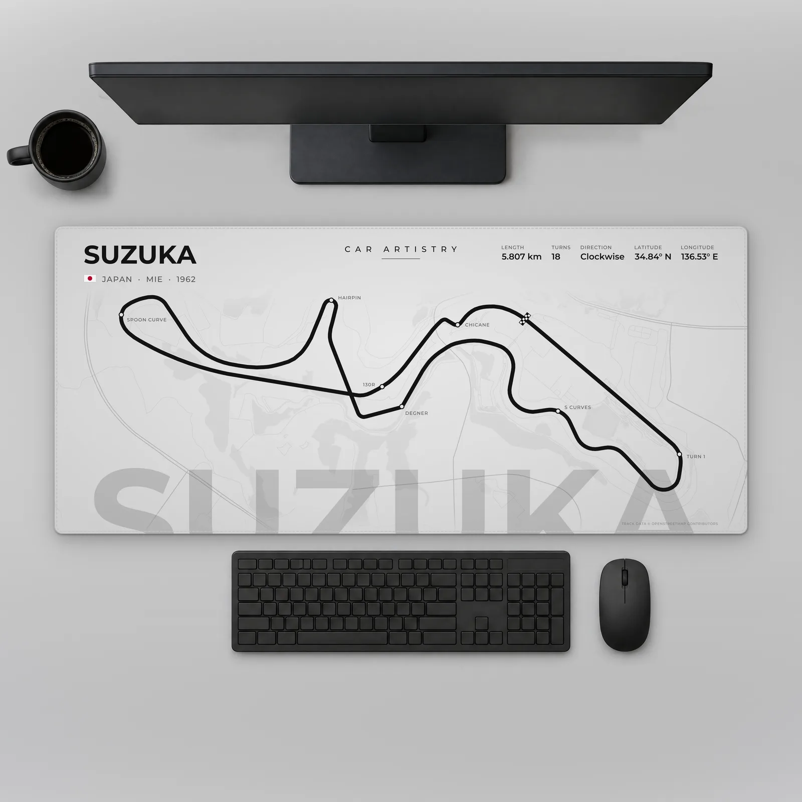 Suzuka Racetrack – Profile Series Tapis de souris