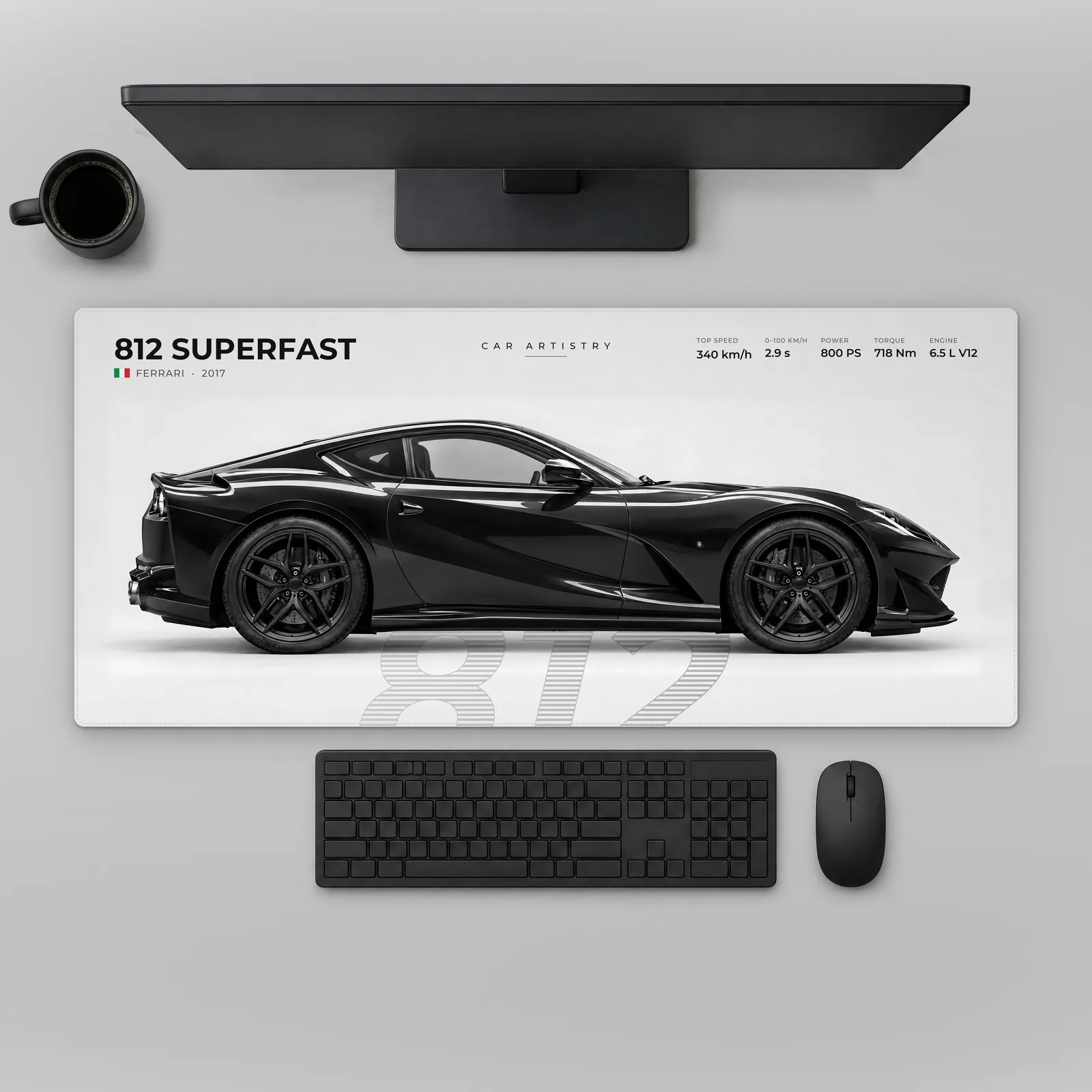 Ferrari 812 Superfast – Profile Series Mousepad