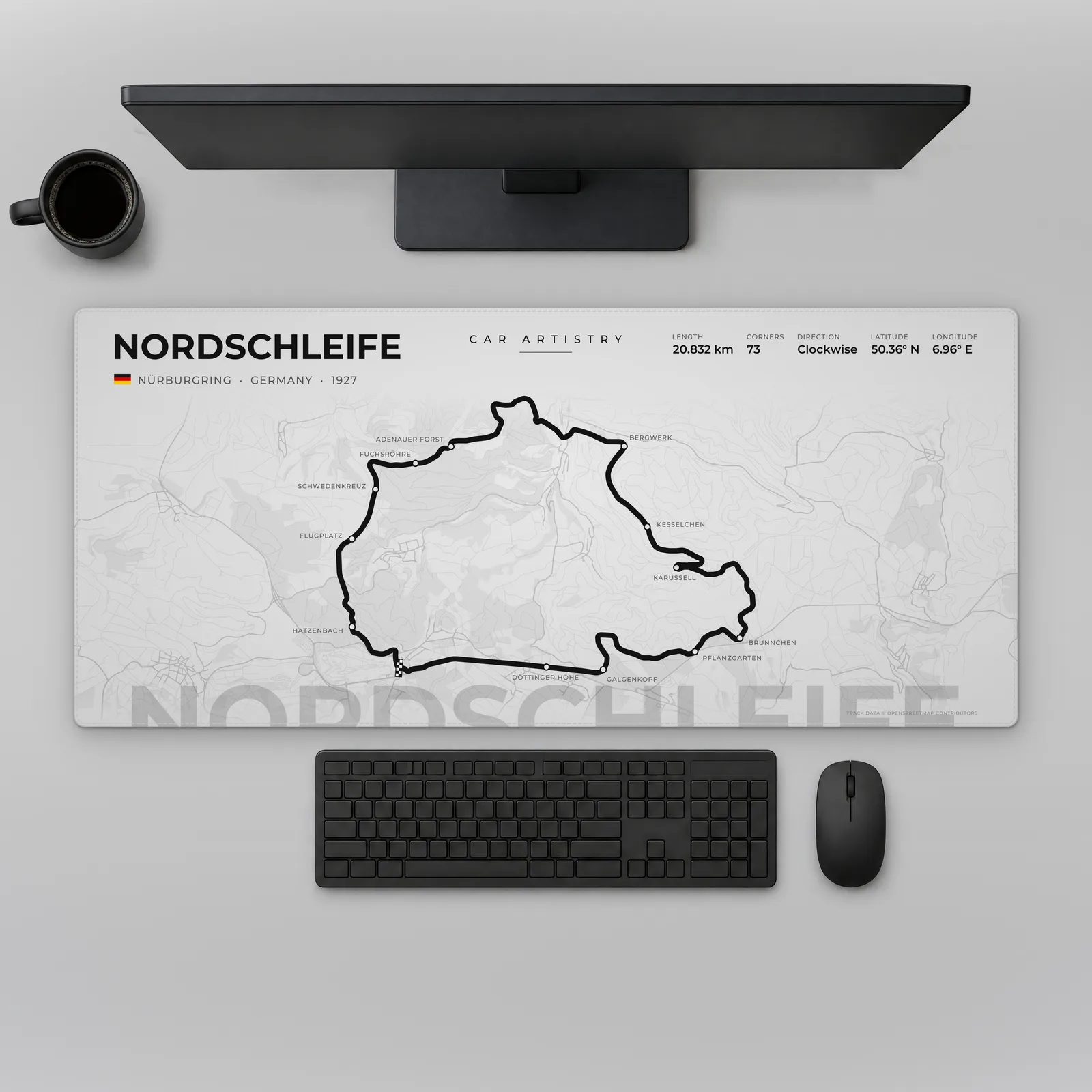 Nordschleife Racetrack – Profile Series Tapis de souris