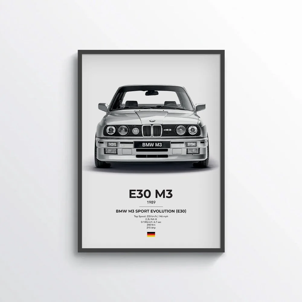 BMW M3 E30 Poster