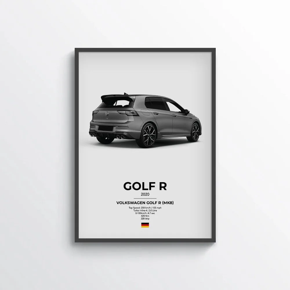VW Golf R Mk8 Poster