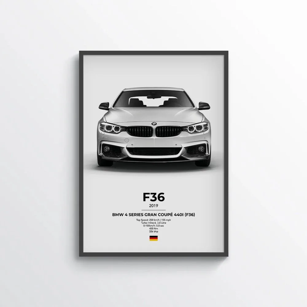 BMW 4 Series Gran Coupe 440i (F36) Poster