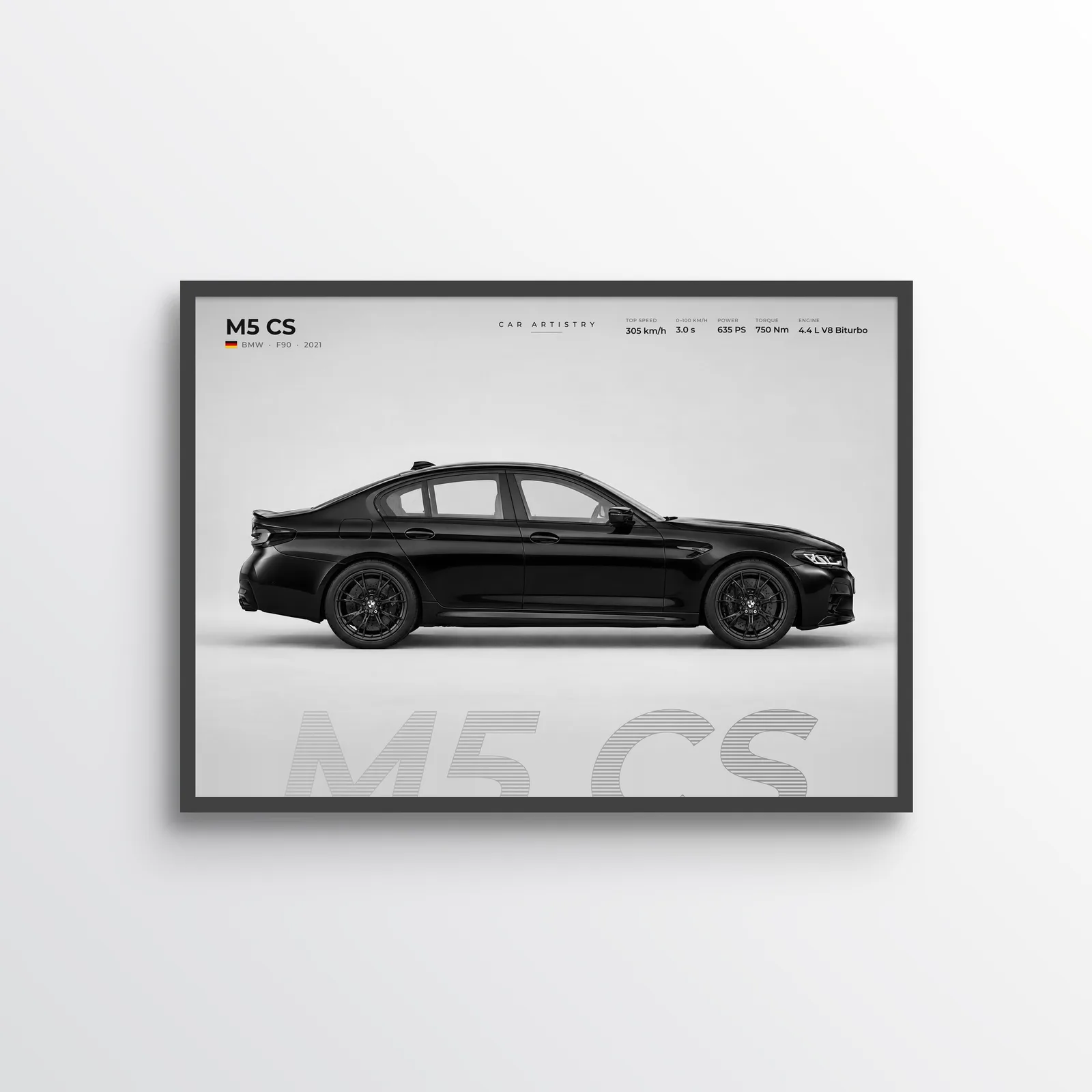 BMW M5 CS (F90) – Profile Series Poster