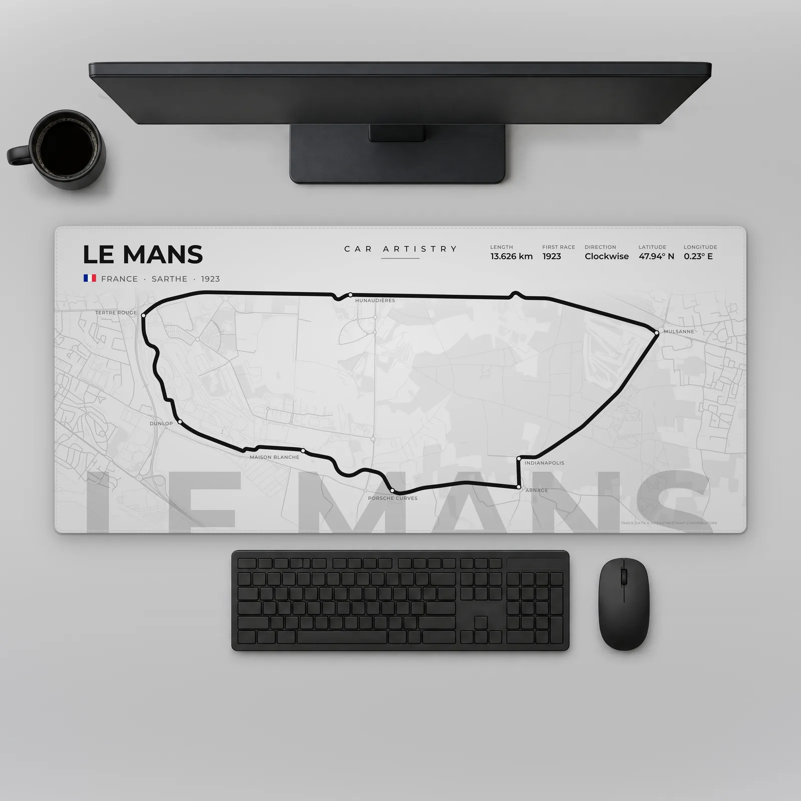 Le Mans Racetrack – Profile Series Tapis de souris