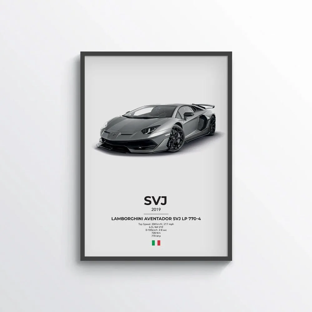 Lamborghini Aventador SVJ LP 770-4 Poster