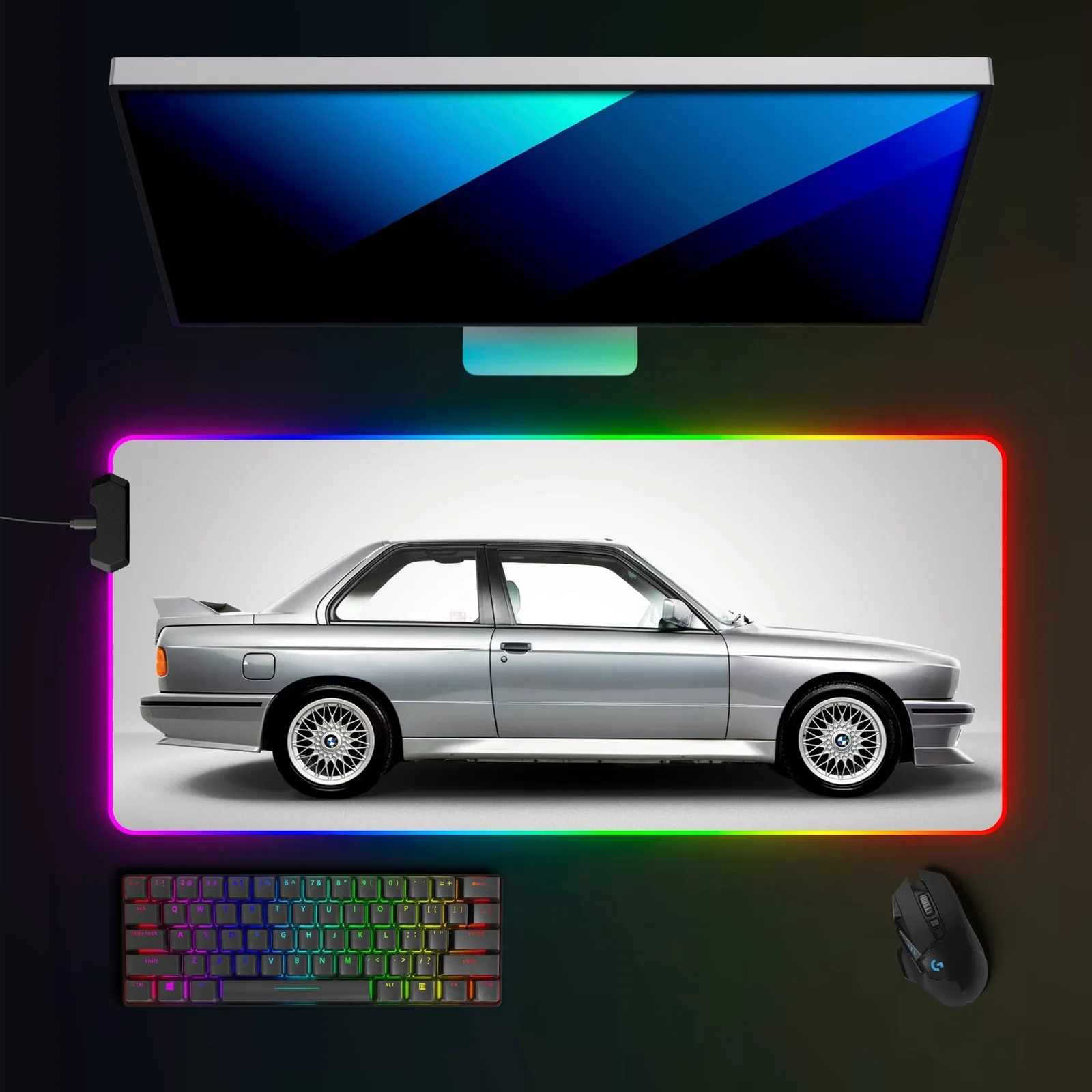 BMW M3 E30 RGB Mousepad