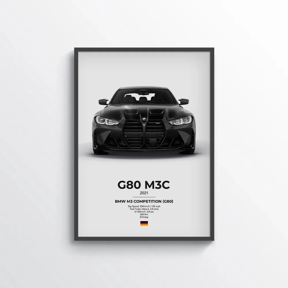 BMW M3 Competition (G80) Poster