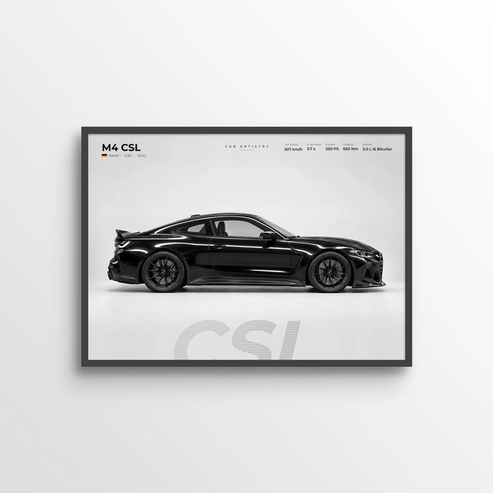 BMW M4 CSL (G82) – Profile Series Poster