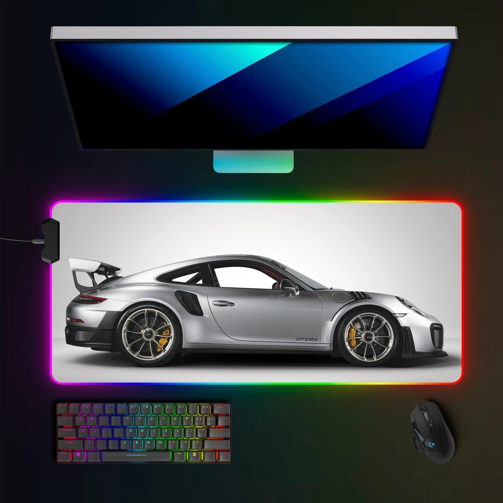 Porsche 911 GT2 RS RGB Mousepad