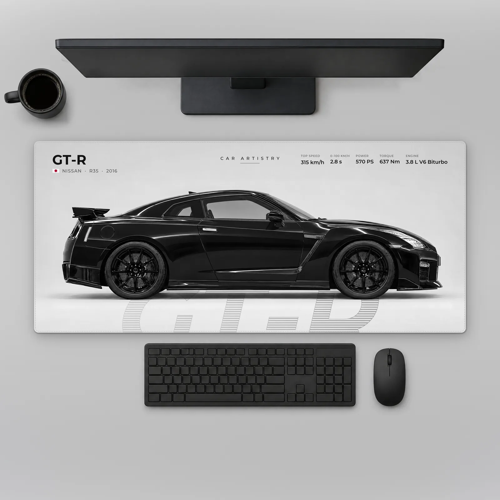 Nissan GT-R (R35) – Profile Series Mousepad