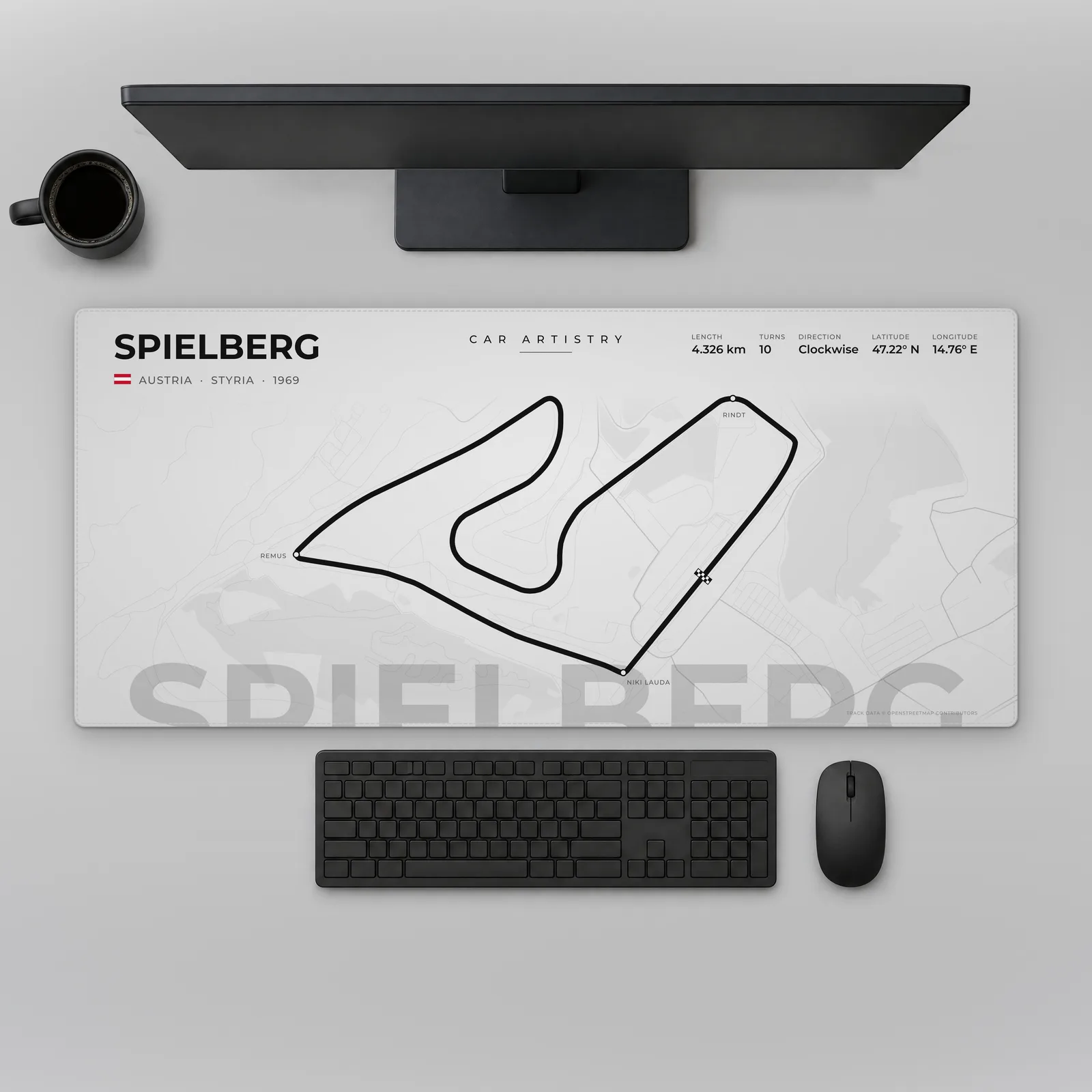 Spielberg Racetrack – Profile Series Tapis de souris