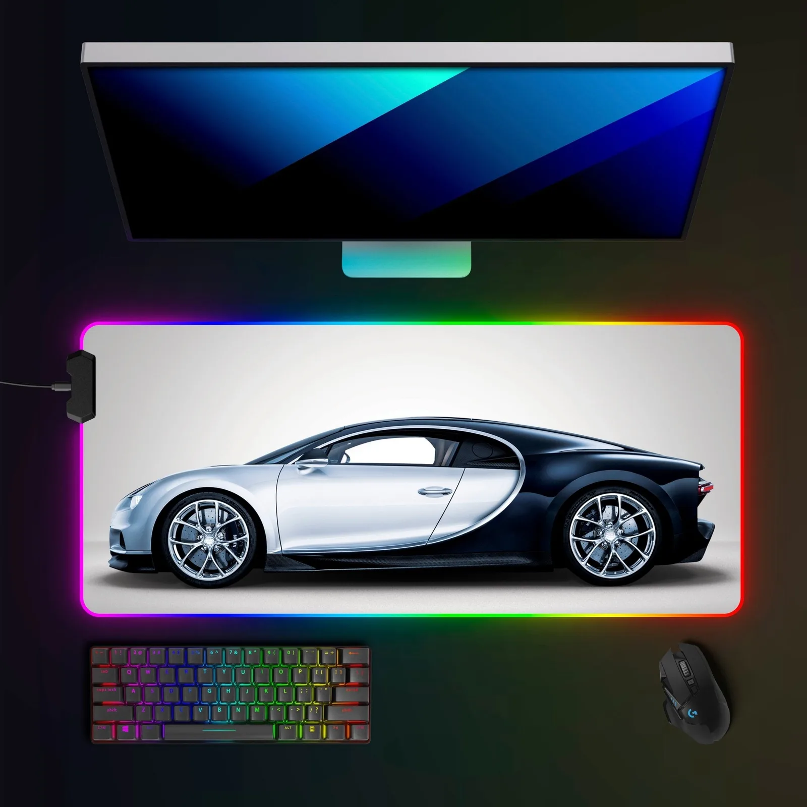 Bugatti Chiron RGB Mousepad