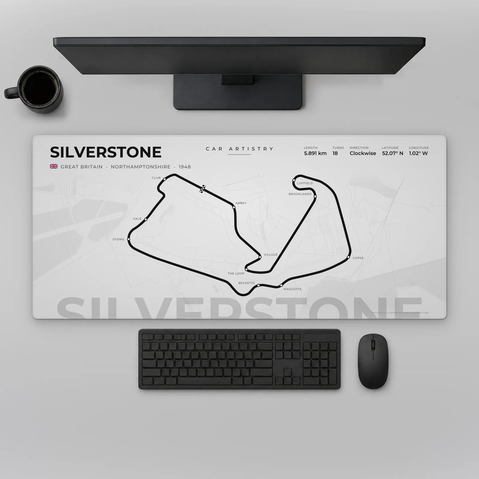 Silverstone Racetrack – Profile Series Mauspad