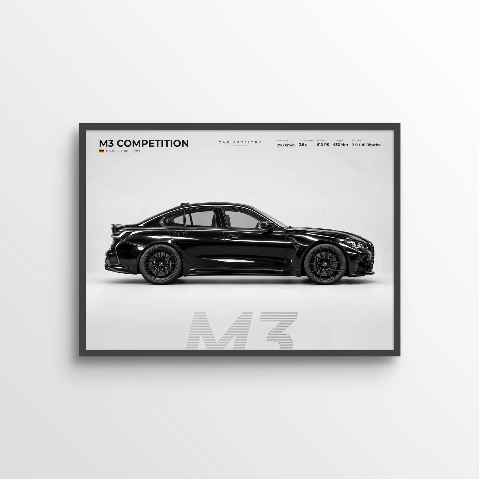 BMW M3 Competition (G80) – Profile Series Poster