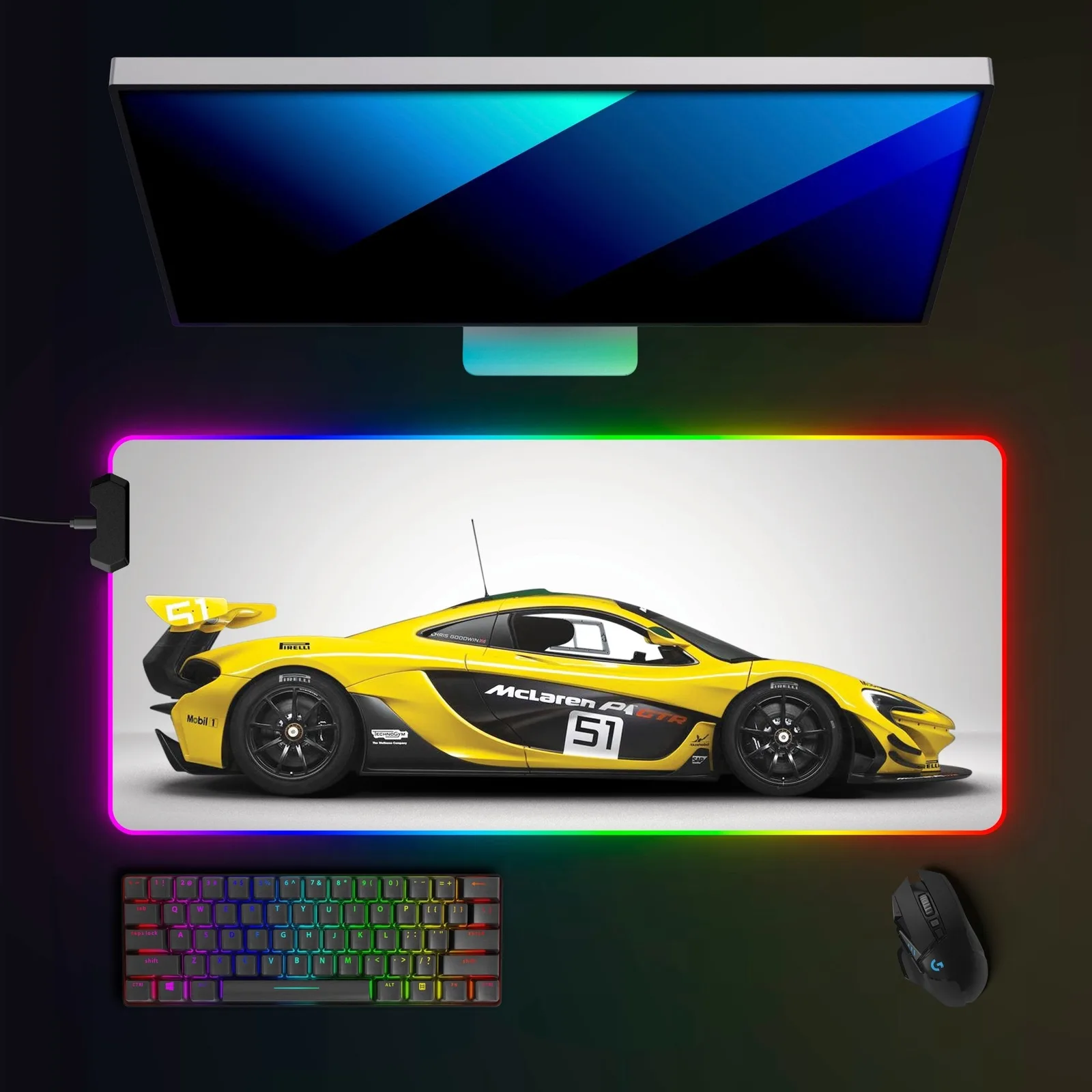 McLaren P1 GTR RGB Mousepad