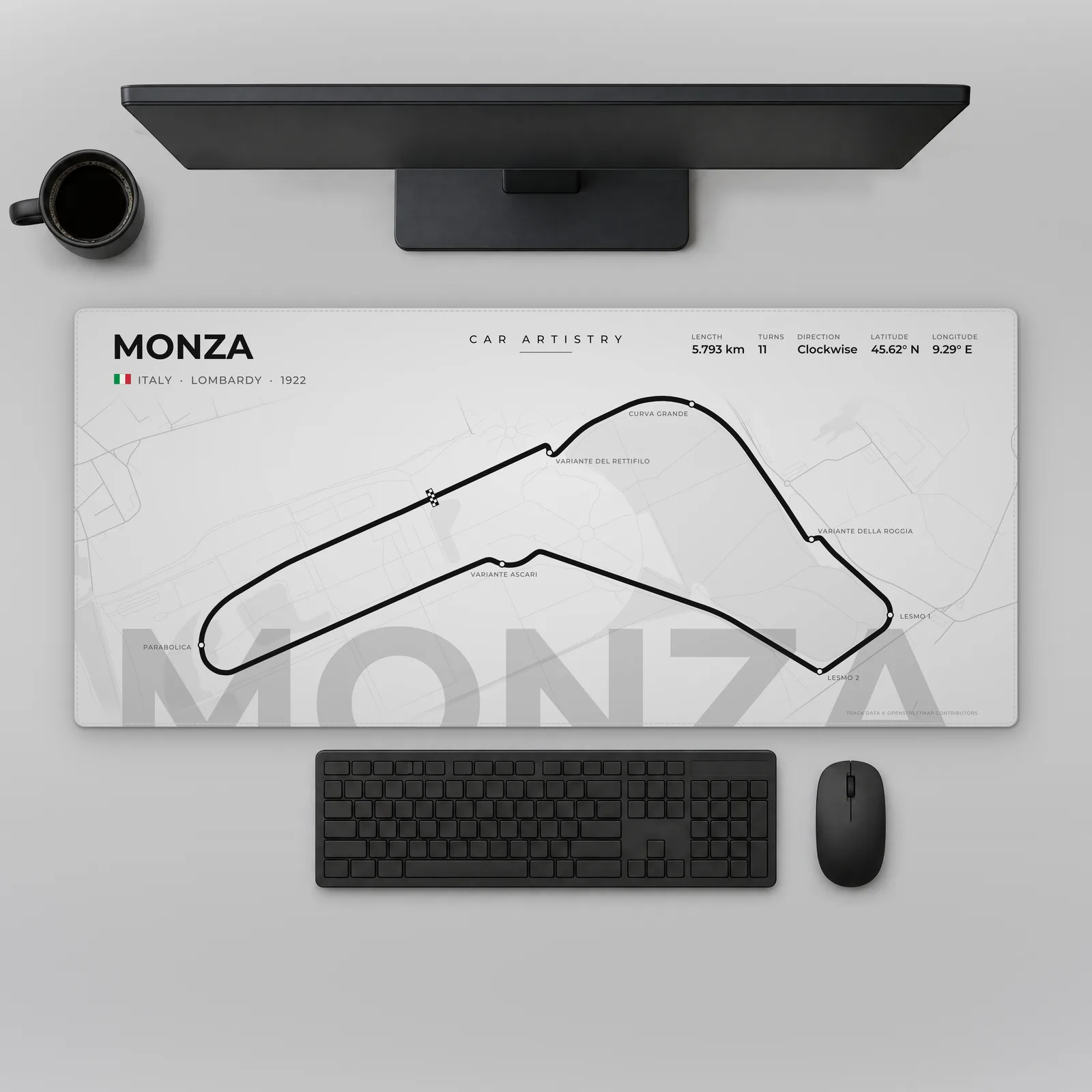 Monza Racetrack – Profile Series Mauspad