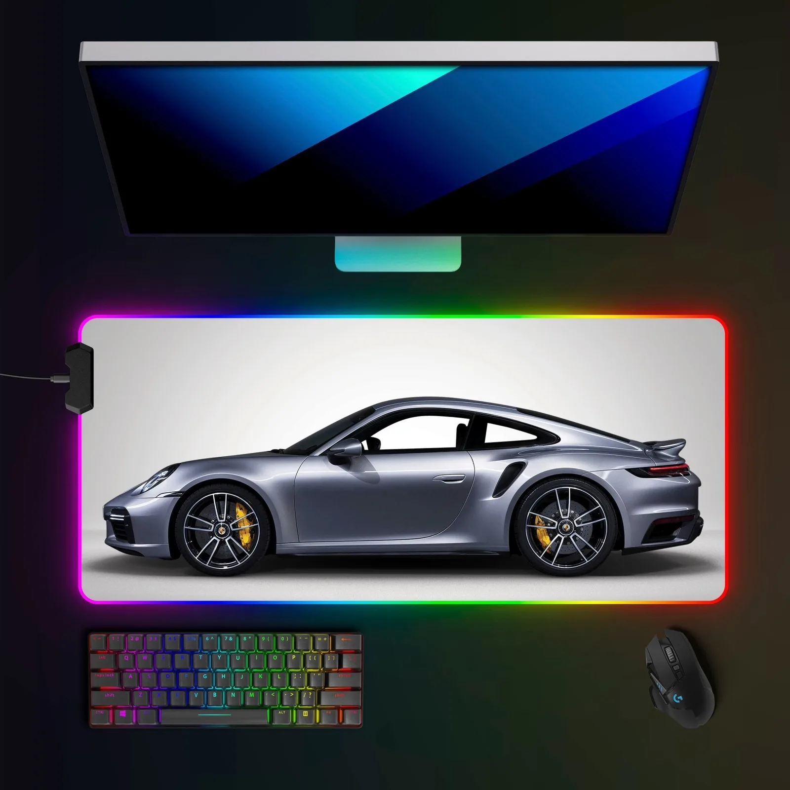 Porsche 911 Turbo S (992) RGB Mousepad