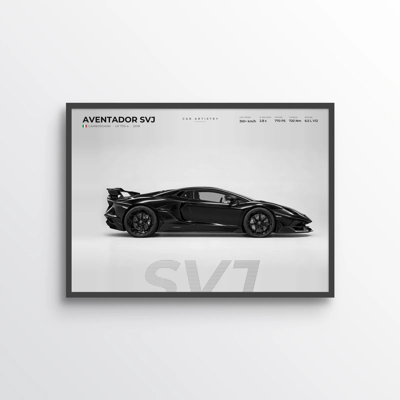 Lamborghini Aventador SVJ – Profile Series Poster