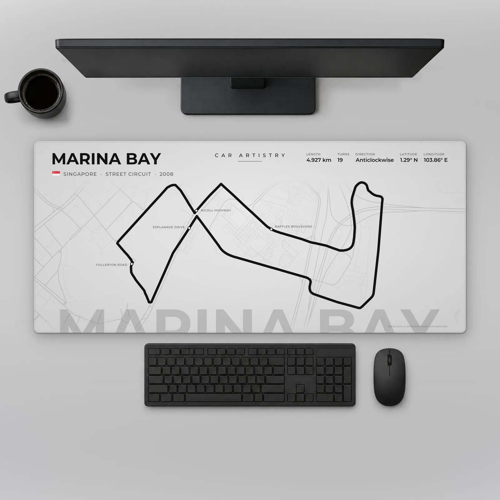 Marina Bay Racetrack – Profile Series Tapis de souris
