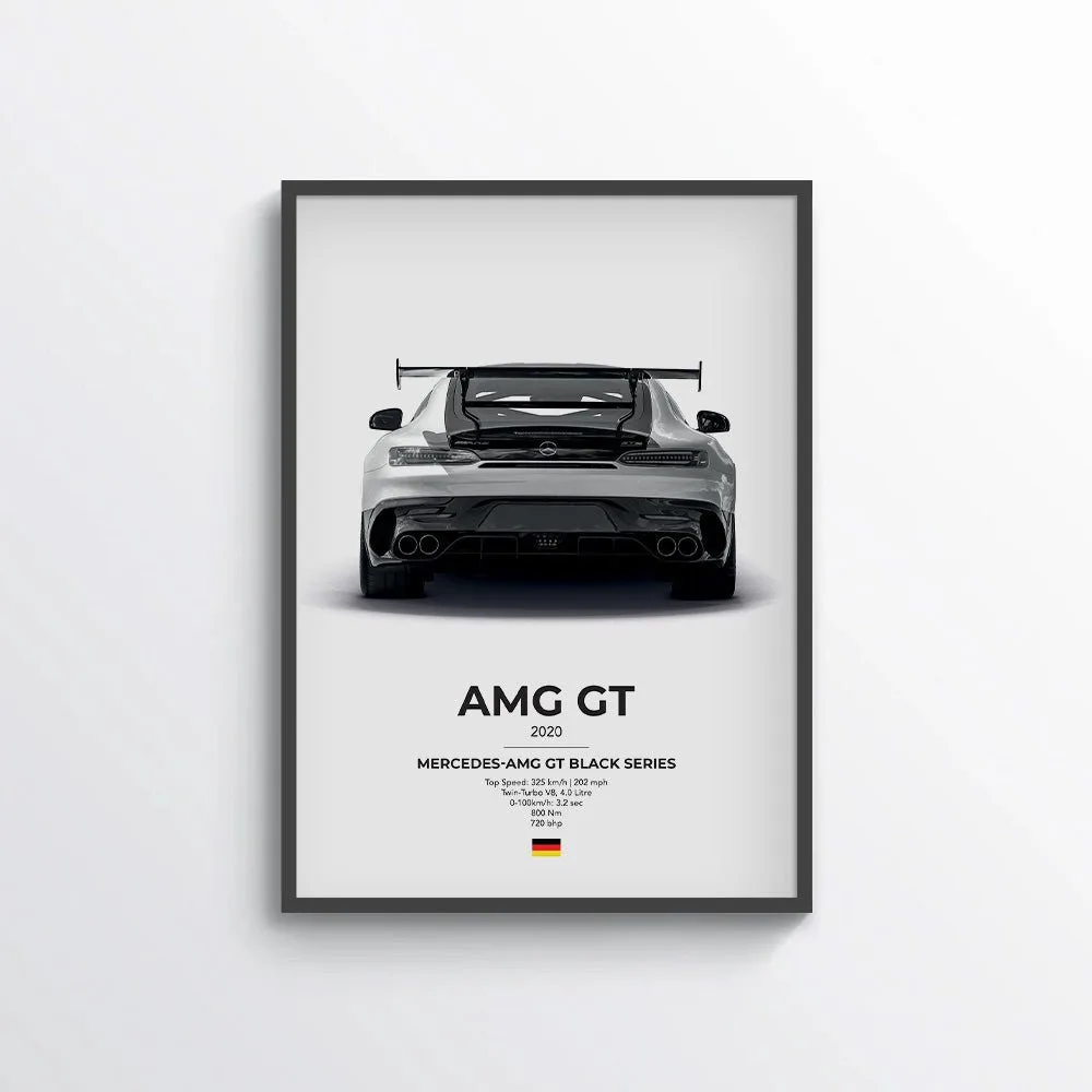 Mercedes AMG GT Black Series Poster