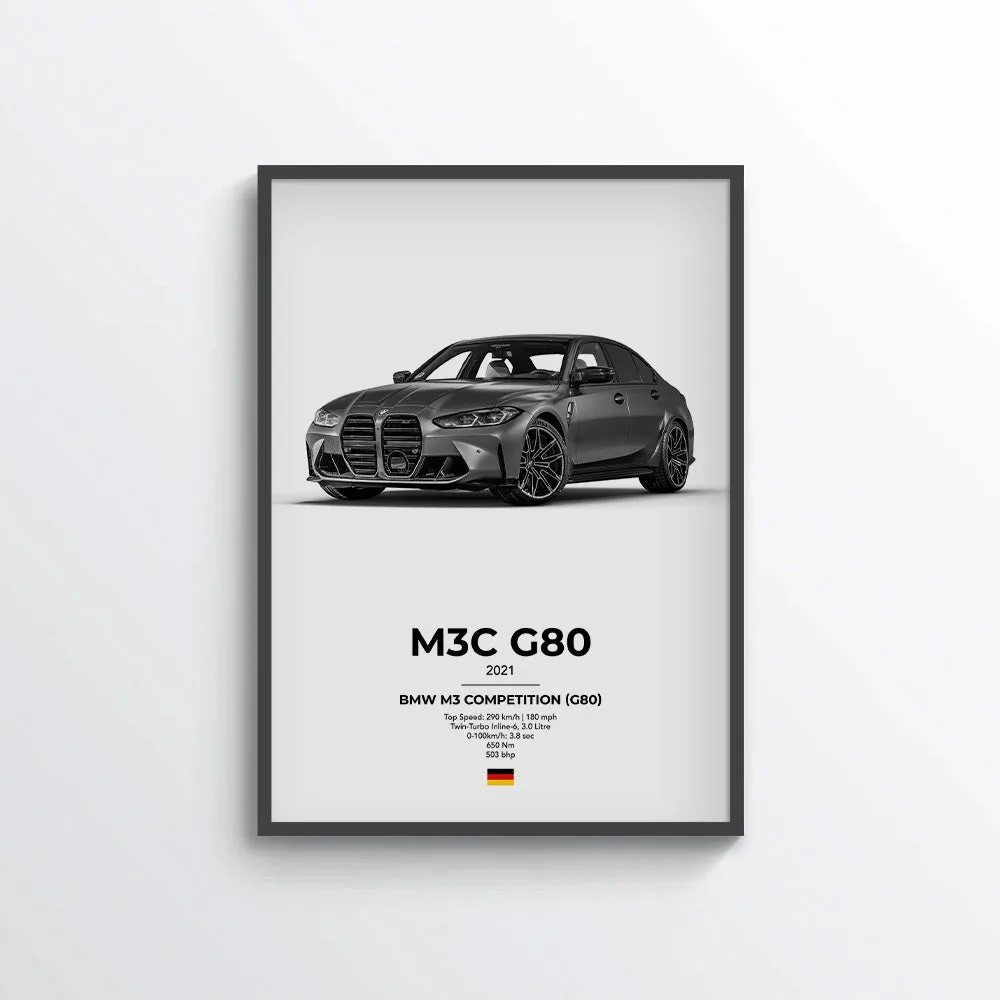 BMW M3 Competition (G80) Poster