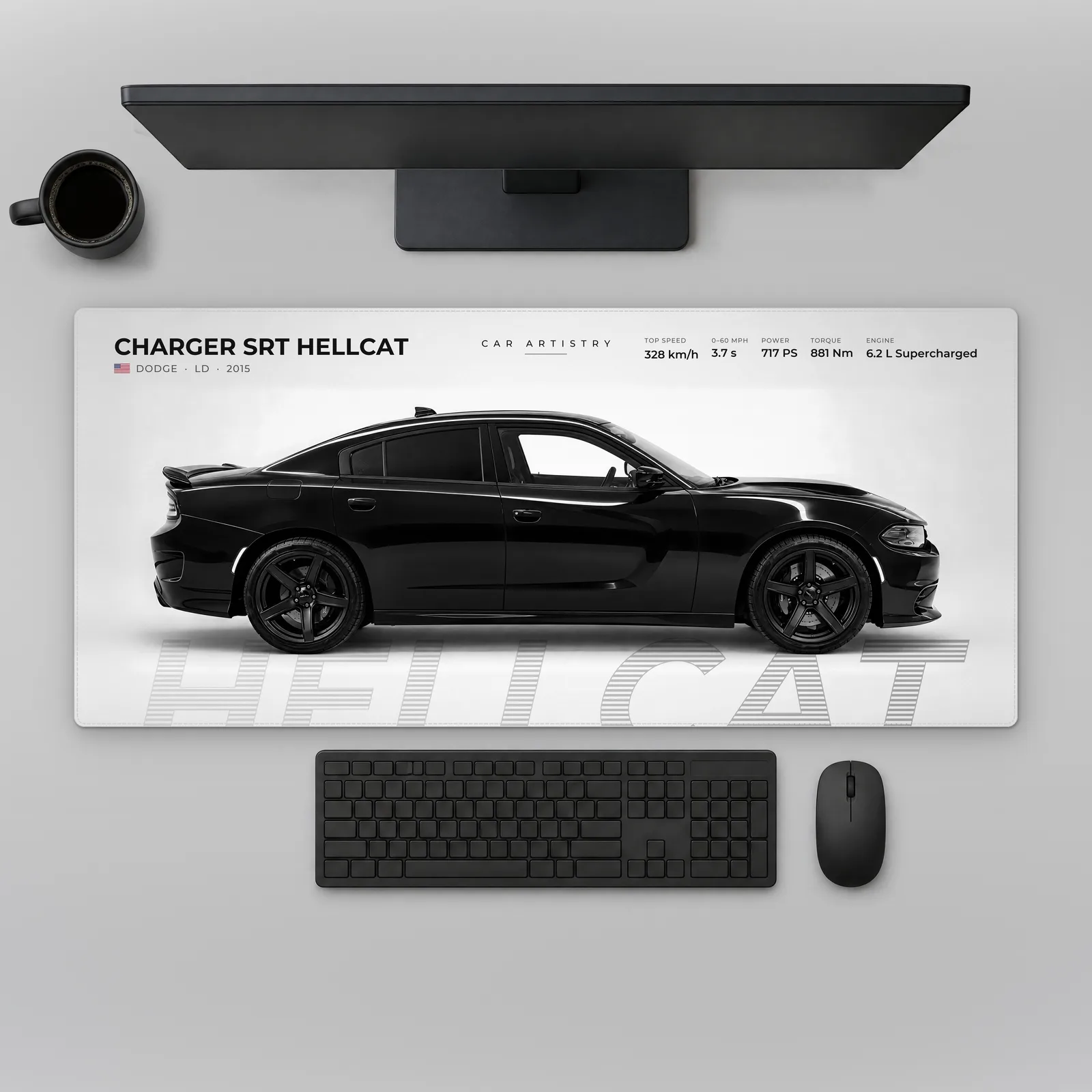 Dodge Charger SRT Hellcat (LD) – Profile Series Mousepad