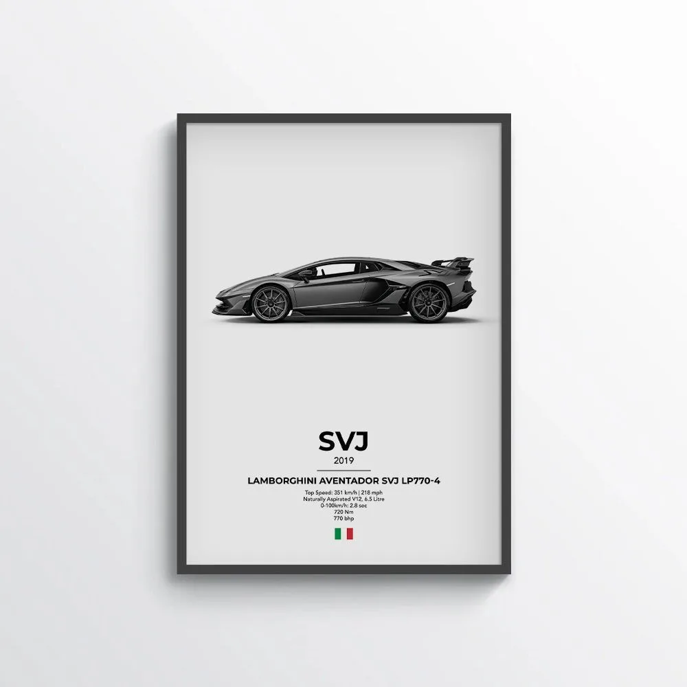 Lamborghini Aventador SVJ LP770-4 Poster