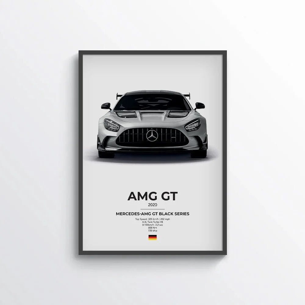 Mercedes AMG GT Black Series Poster