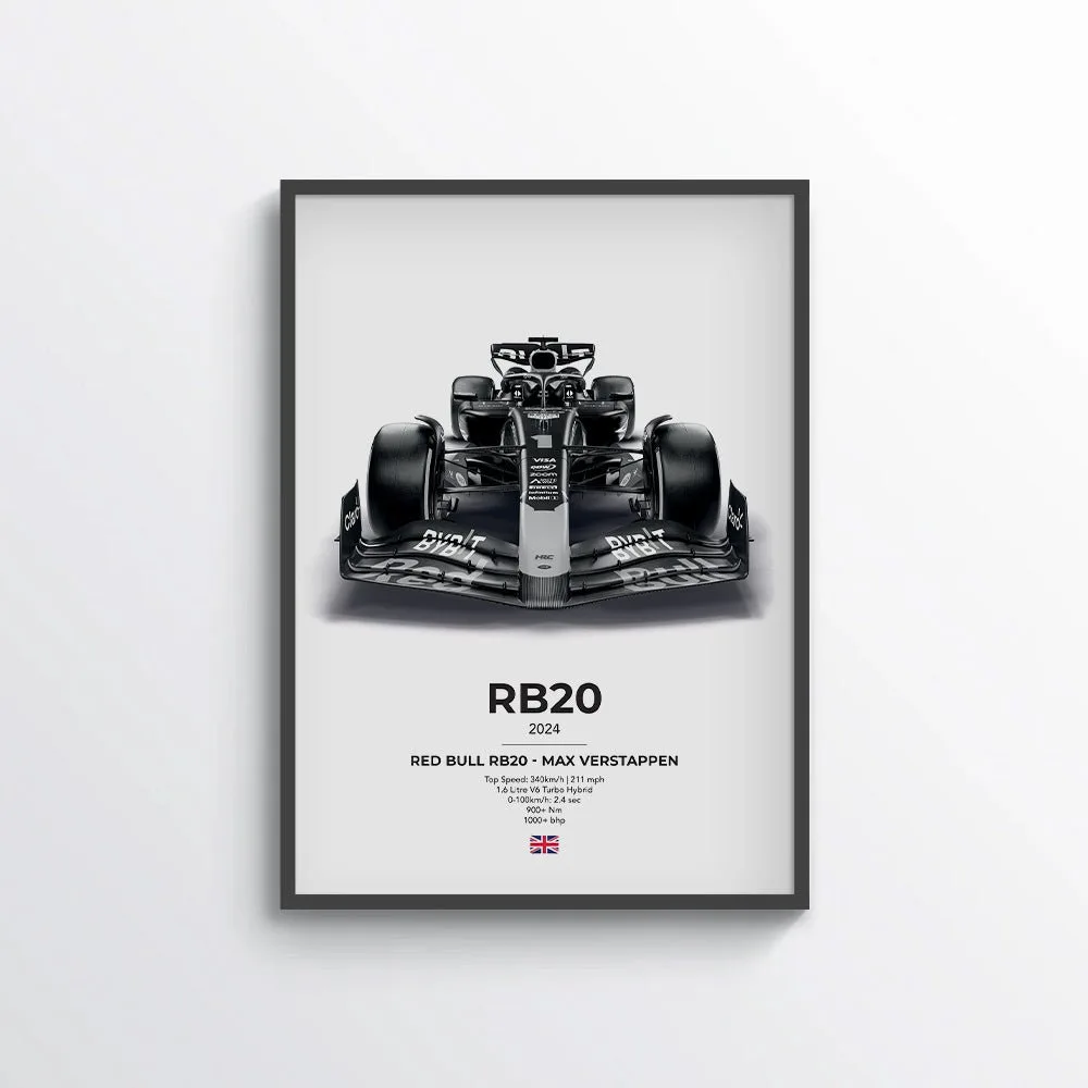 Formula 1 Red Bull Racing RB20 - Max Verstappen Poster