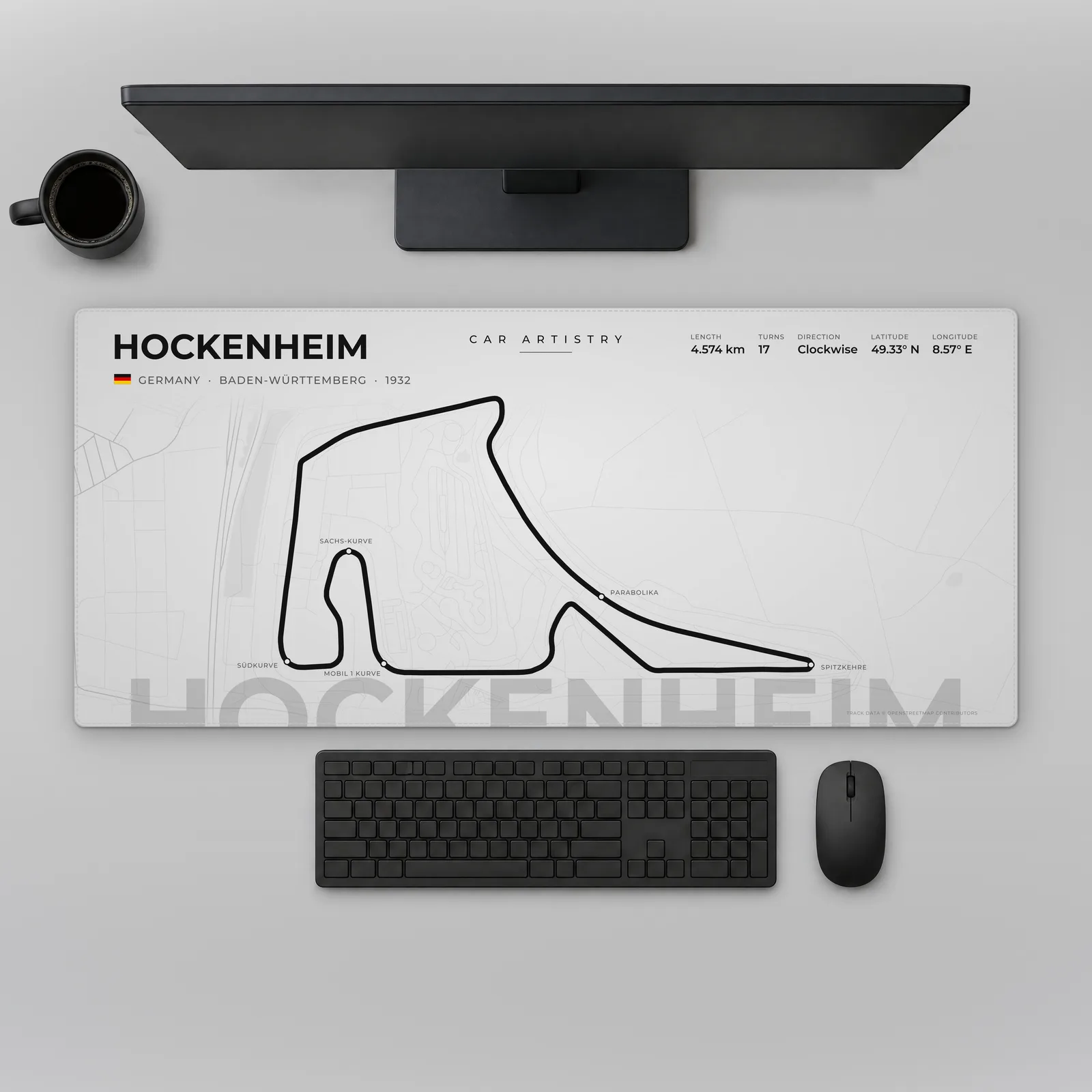 Hockenheim Racetrack – Profile Series Tapis de souris