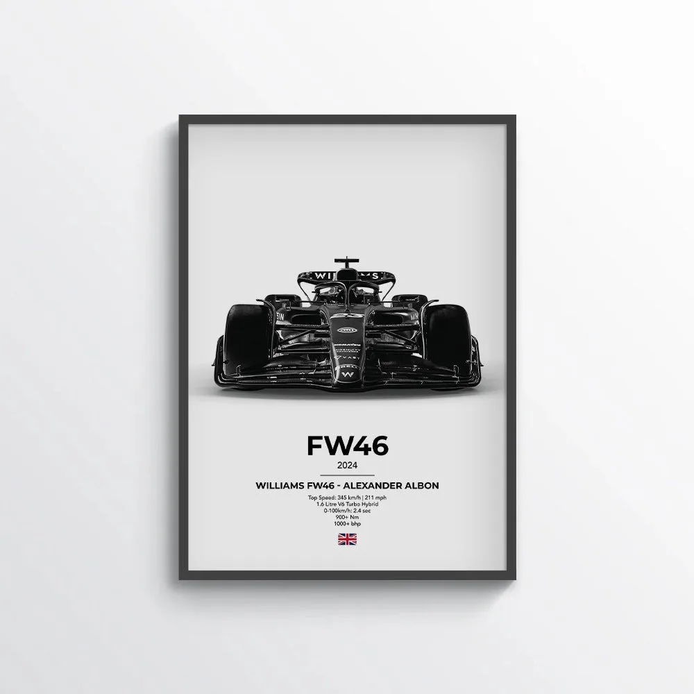 Formula 1 Williams FW46 - Alexander Albon Poster