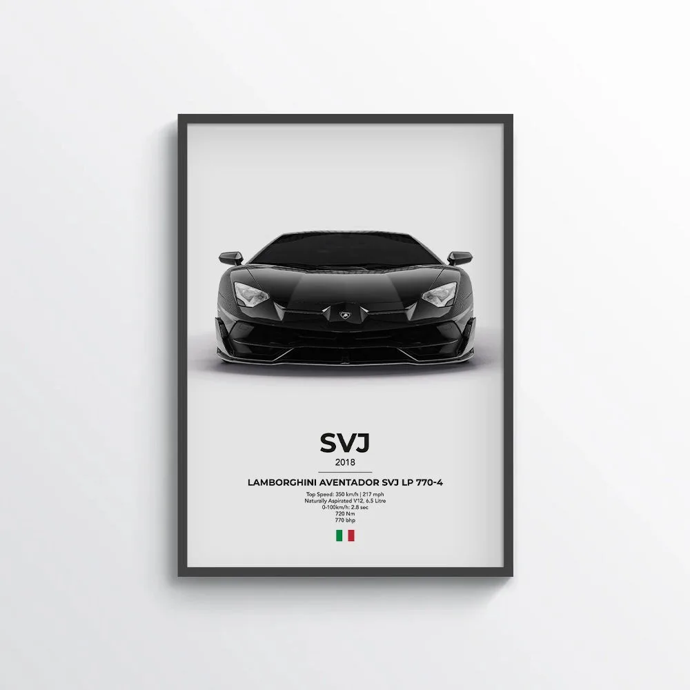Lamborghini Aventador SVJ LP770-4 Poster