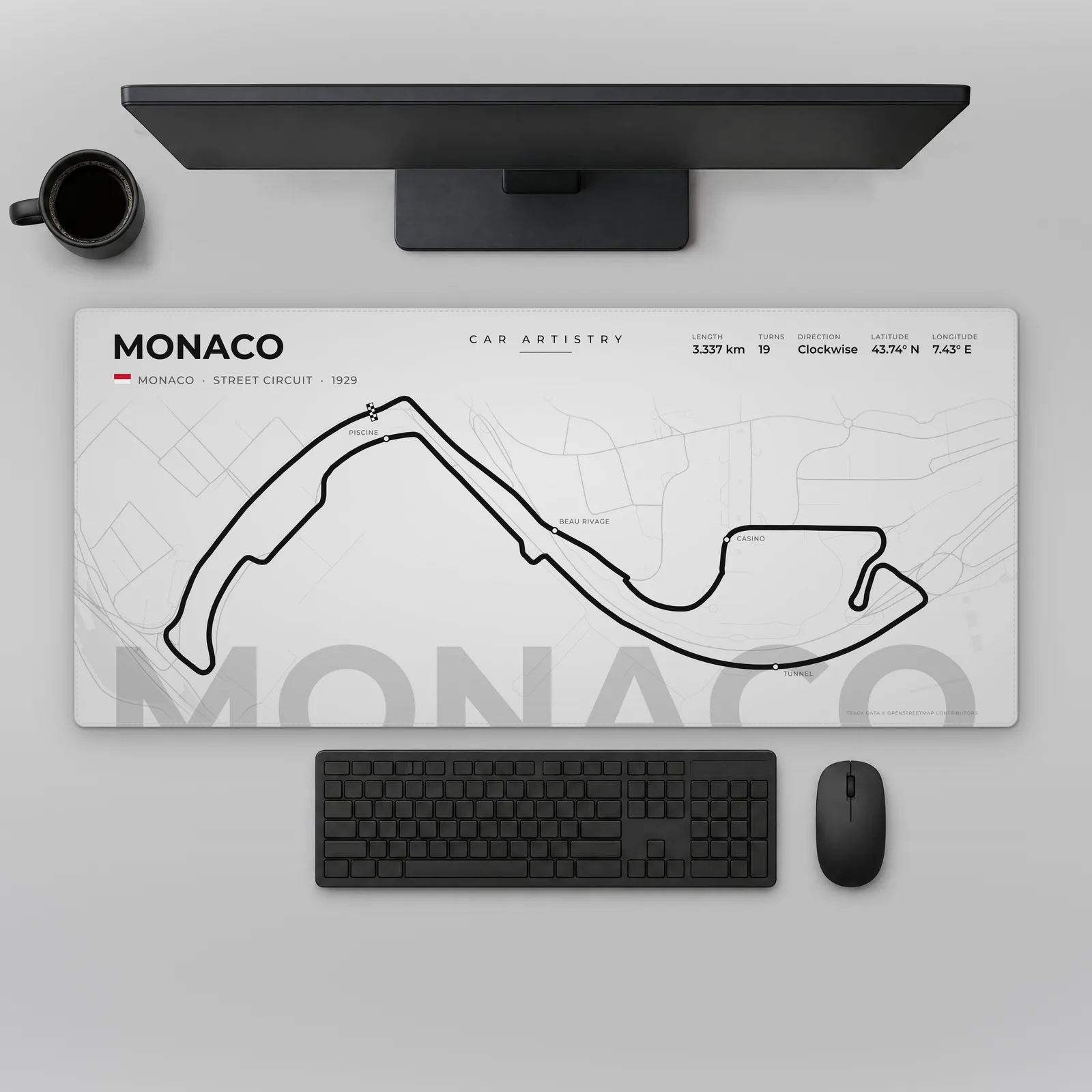 Monaco Racetrack – Profile Series Mauspad