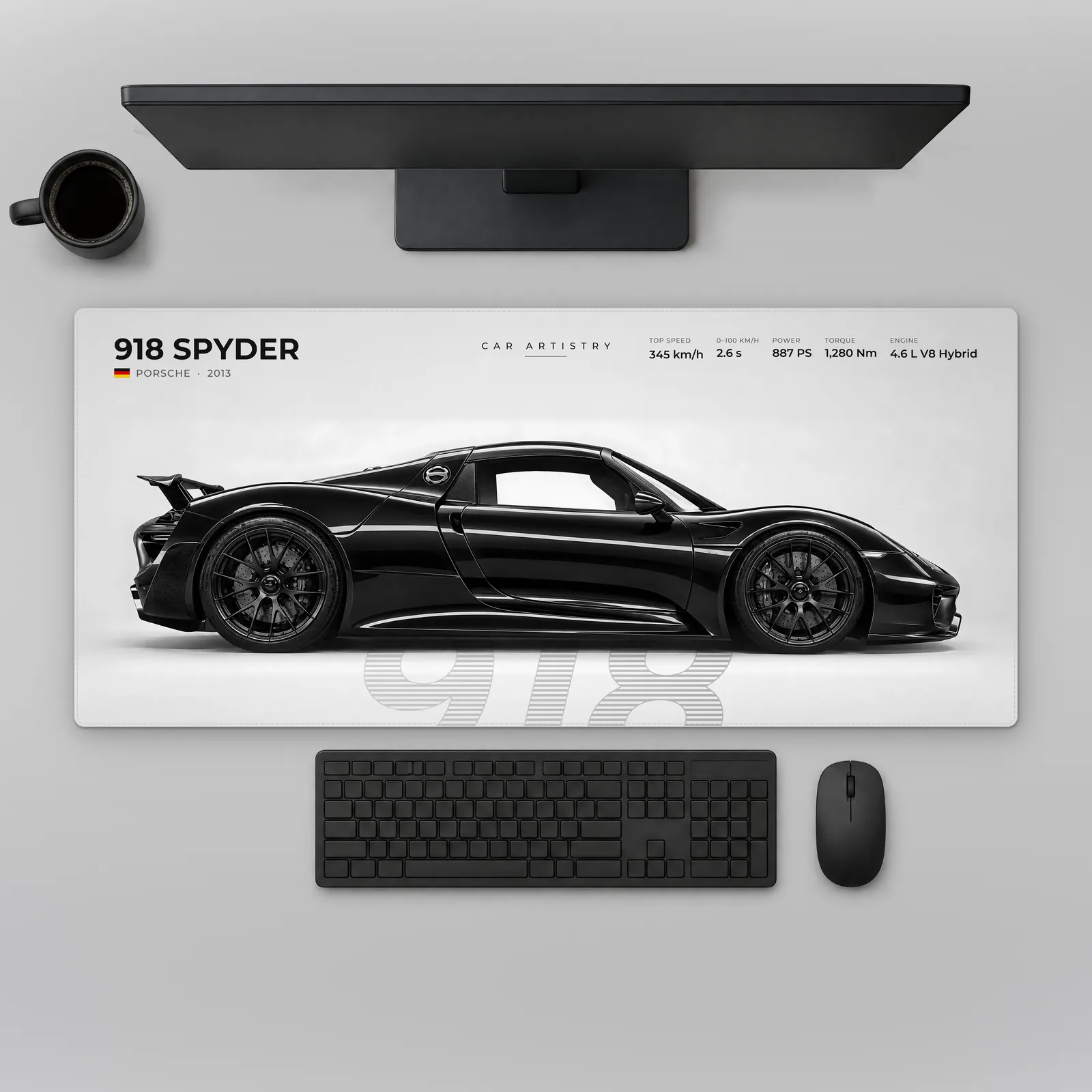 Porsche 918 Spyder – Profile Series Mousepad