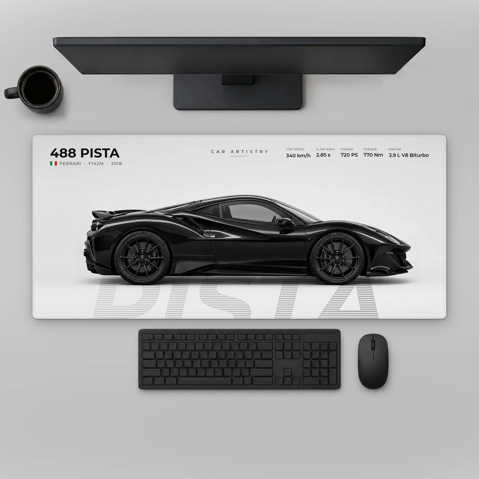 Ferrari 488 Pista – Profile Series Alfombrilla