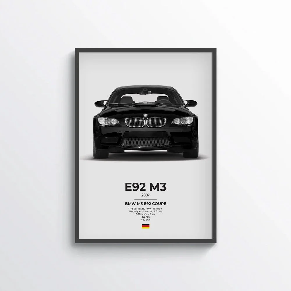 BMW E92 M3 Poster